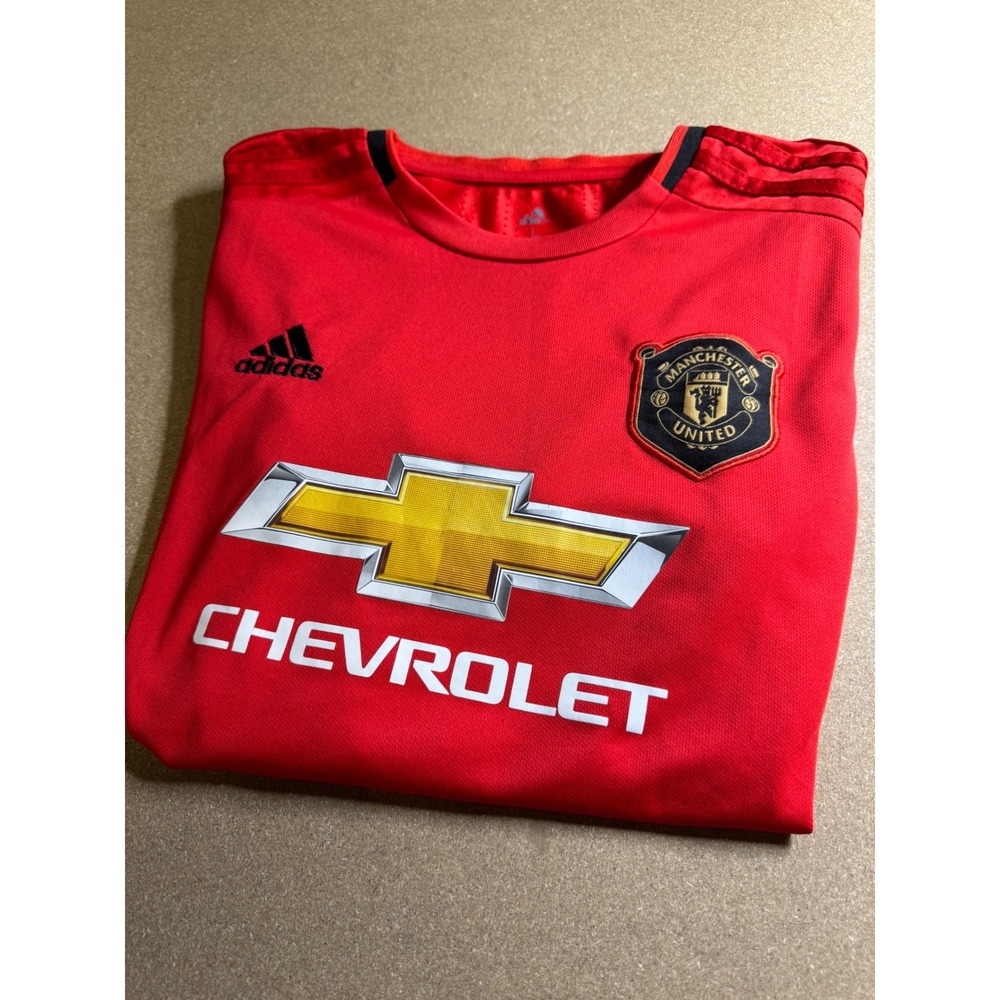 Adidas Manchester United 2018-19 Home Jersey Red Mens Large Chevrolet Climachill